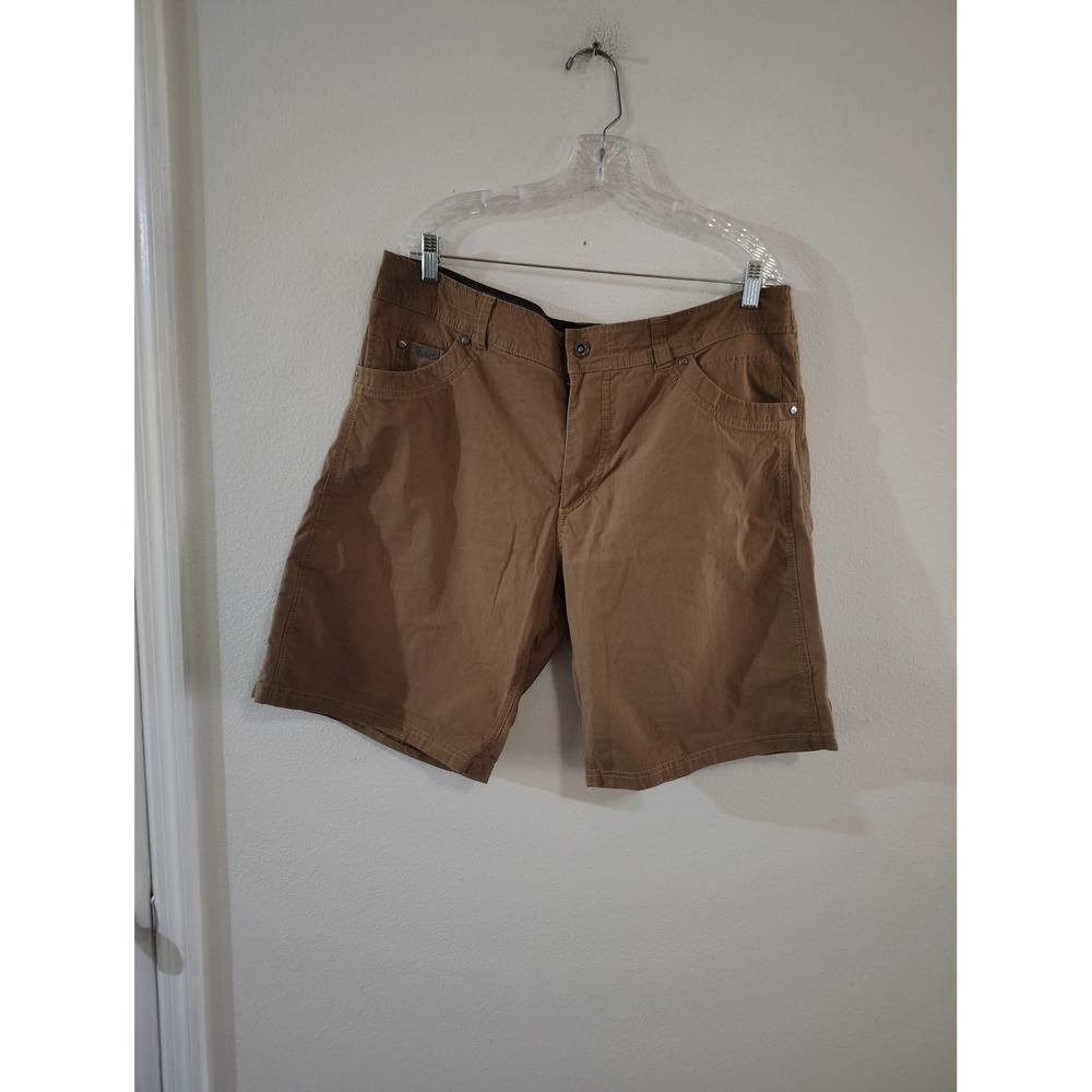 KUHL Free Rydr Mens Brown Cotton Blend Outdoor Hiking Utility Shorts Size 40
